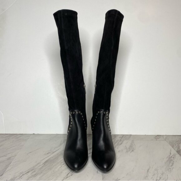 Aquatalia Rolla Black Suede Tall Boot 8 1/2 - Picture 2 of 16